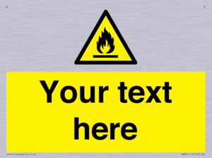 Custom flammable sign